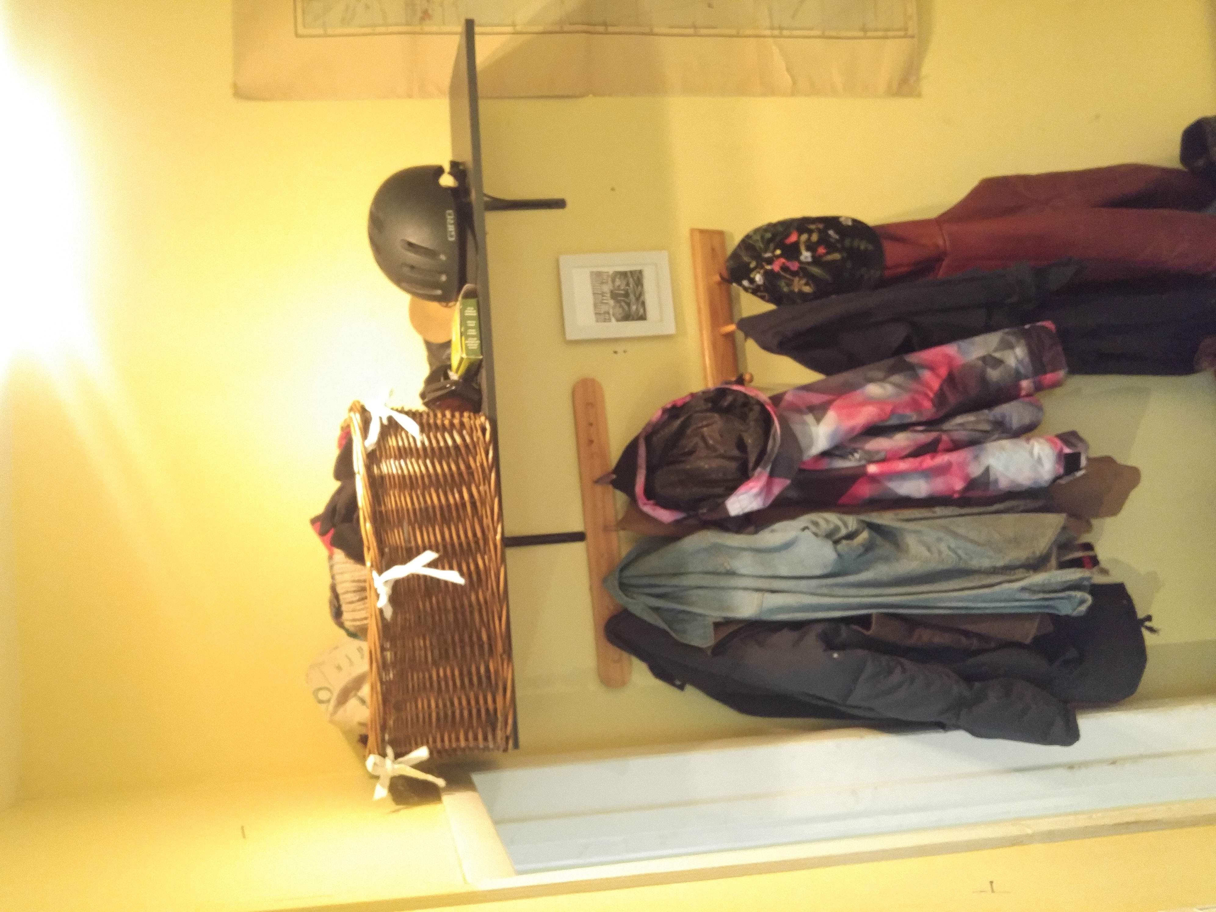 The front entrance, with jackets hung up.