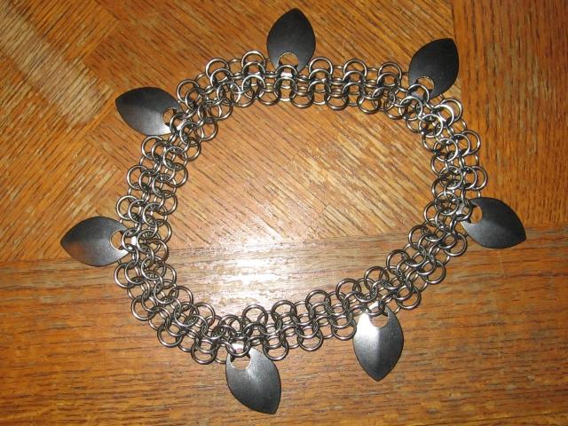 The first few rows of rings, and the very first scales added.