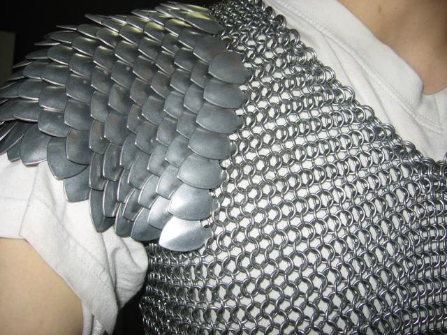 A closeup of the shoulder, just showing it off since it looks so cool.