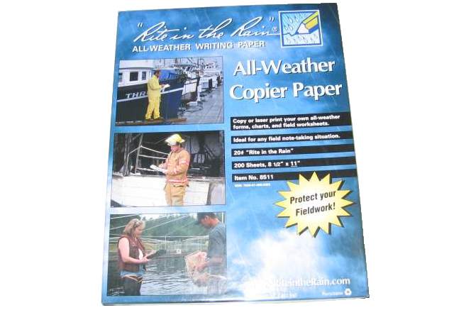 A package of Rite in the Rain all-weather paper