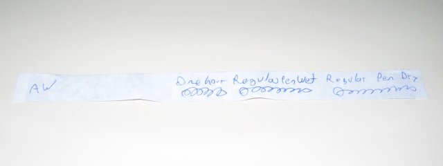 The pen test, with little to no difference between the last two test.