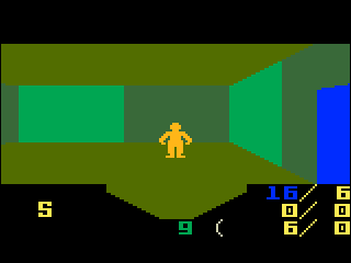 Orange dwarf in the corner of a room
