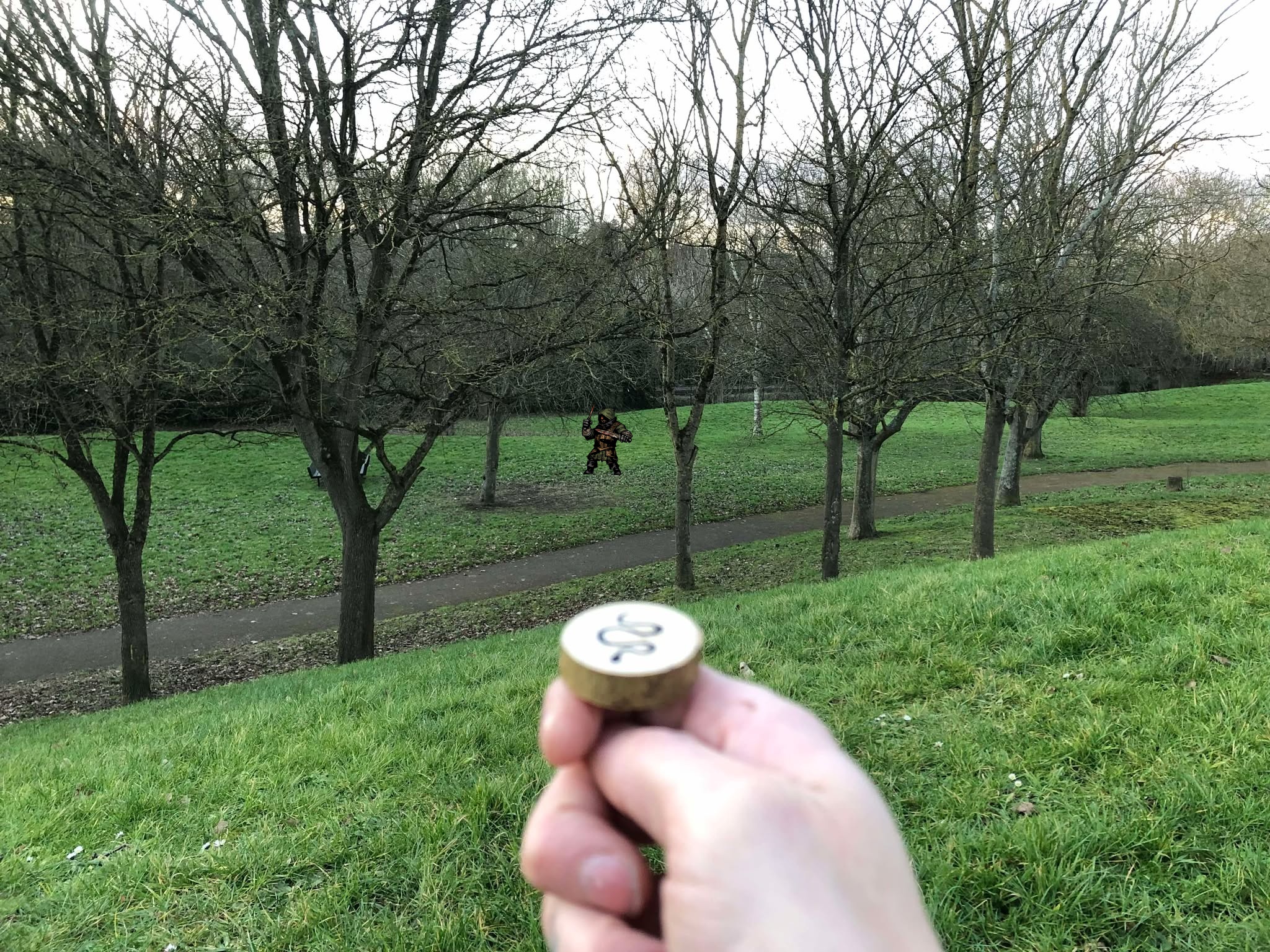 Flipping the rival coin towards your target, a brigand in the park, a bounty on his head. You debate whether to flip the coin, will it cause psychic damage to him, or to yourself?